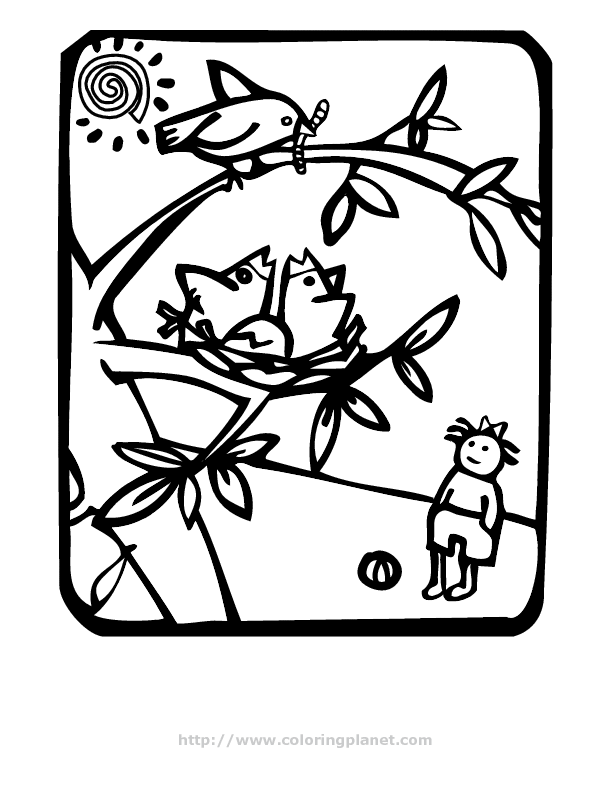 Coloring page: Spring season (Nature) #165062 - Free Printable Coloring Pages