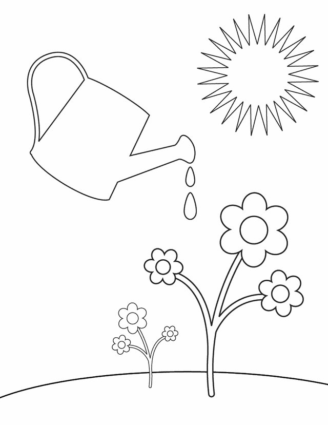 Coloring page: Spring season (Nature) #165092 - Free Printable Coloring Pages