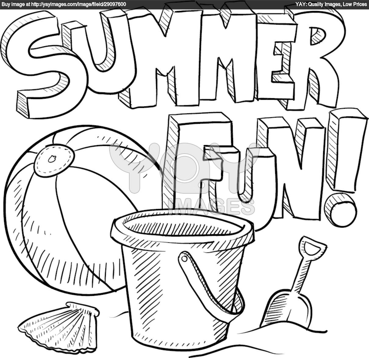 Drawing Summer season 20 Nature – Printable coloring pages