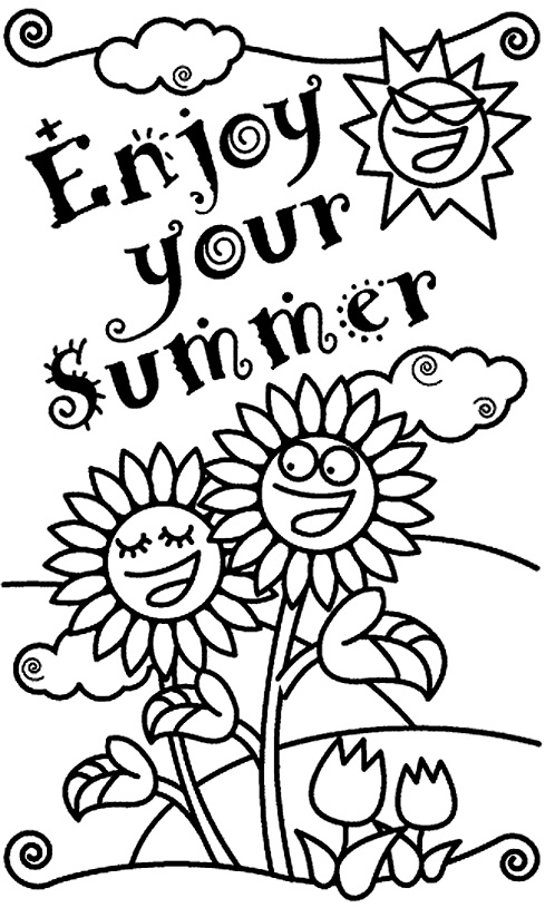 Coloring page: Summer season (Nature) #165112 - Free Printable Coloring Pages