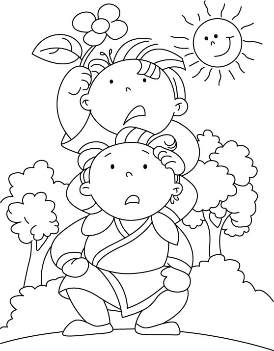 Coloring page: Summer season (Nature) #165150 - Free Printable Coloring Pages