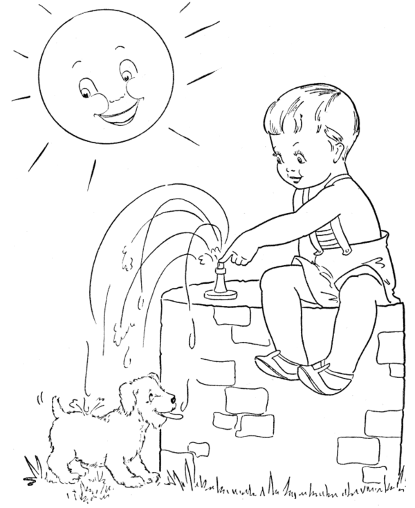 Coloring page: Summer season (Nature) #165204 - Free Printable Coloring Pages