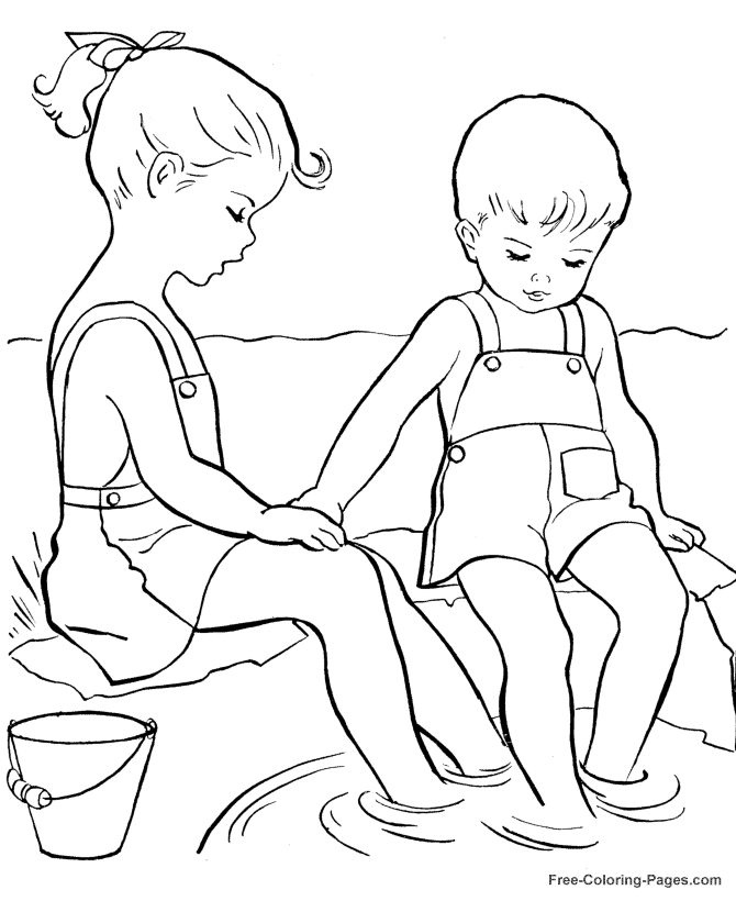 Coloring page: Summer season (Nature) #165212 - Free Printable Coloring Pages