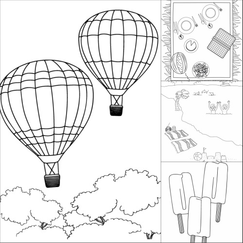 Coloring page: Summer season (Nature) #165270 - Free Printable Coloring Pages