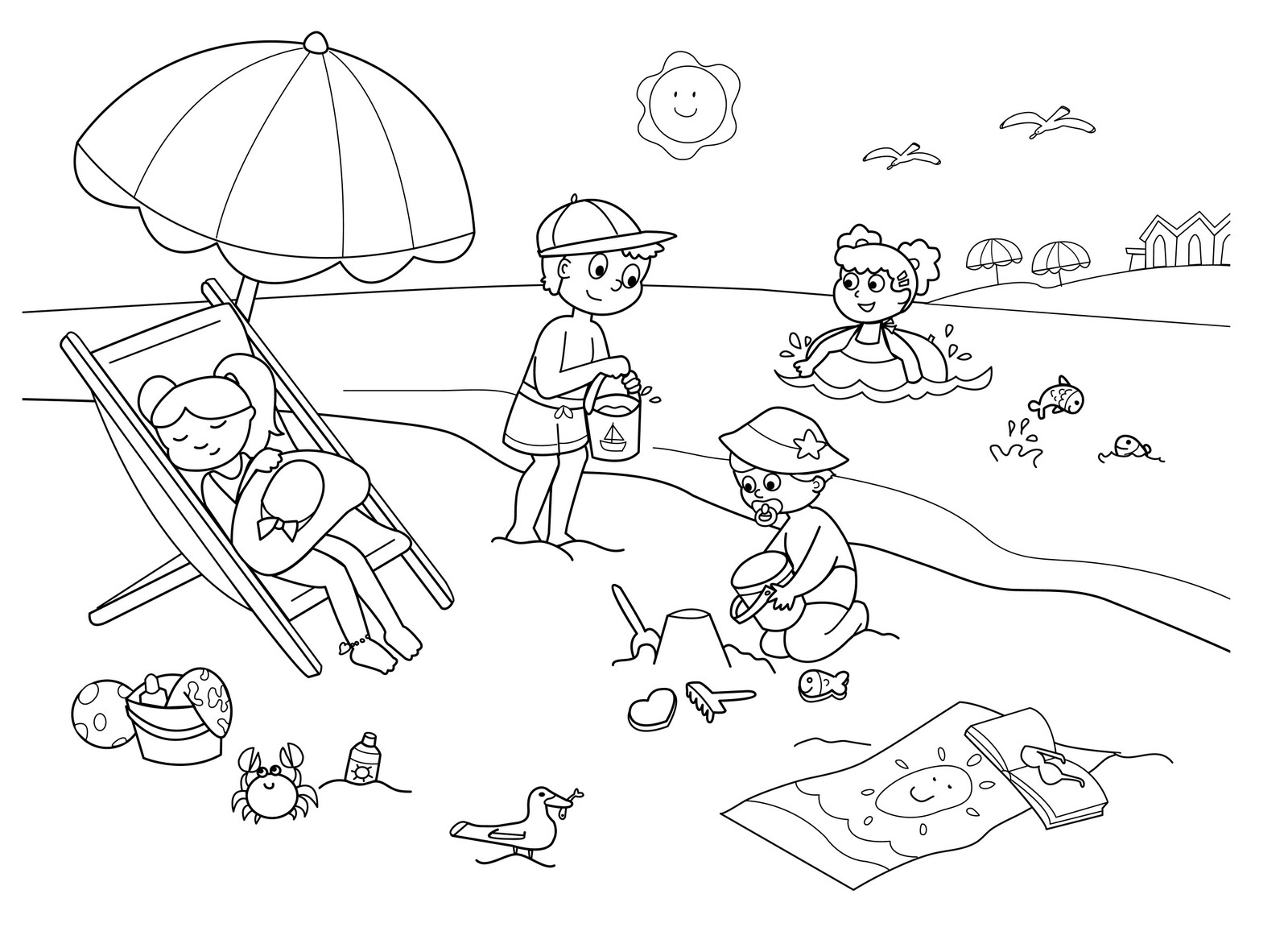 Coloring page: Summer season (Nature) #165305 - Free Printable Coloring Pages