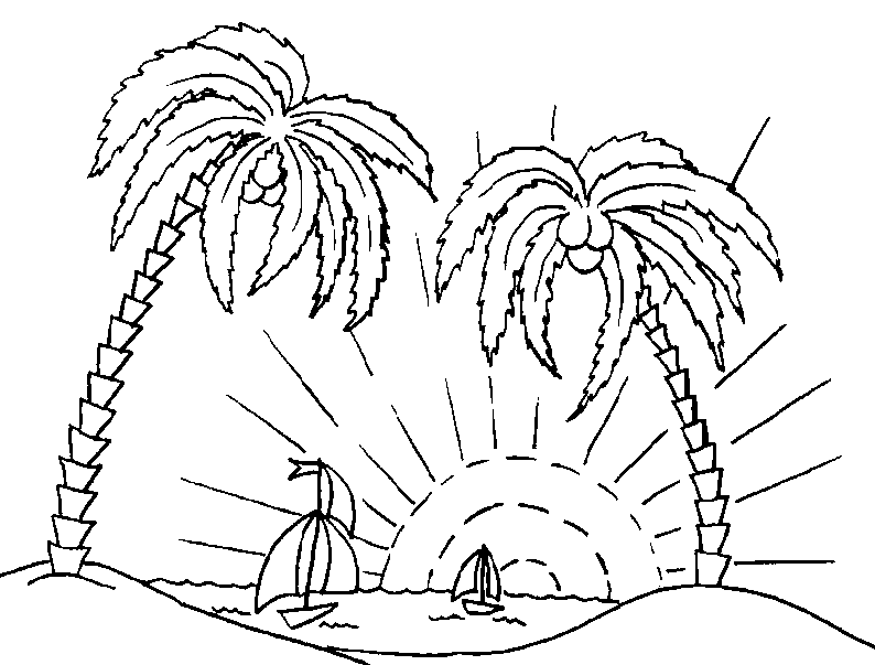Coloring page: Summer season (Nature) #165367 - Free Printable Coloring Pages