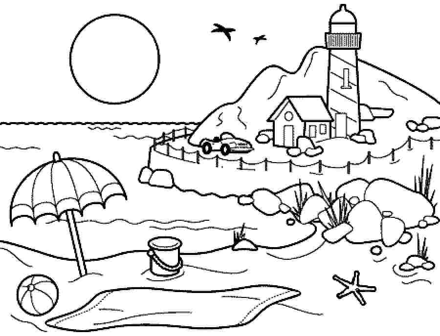 Drawing Summer season 165390 Nature  Printable coloring pages
