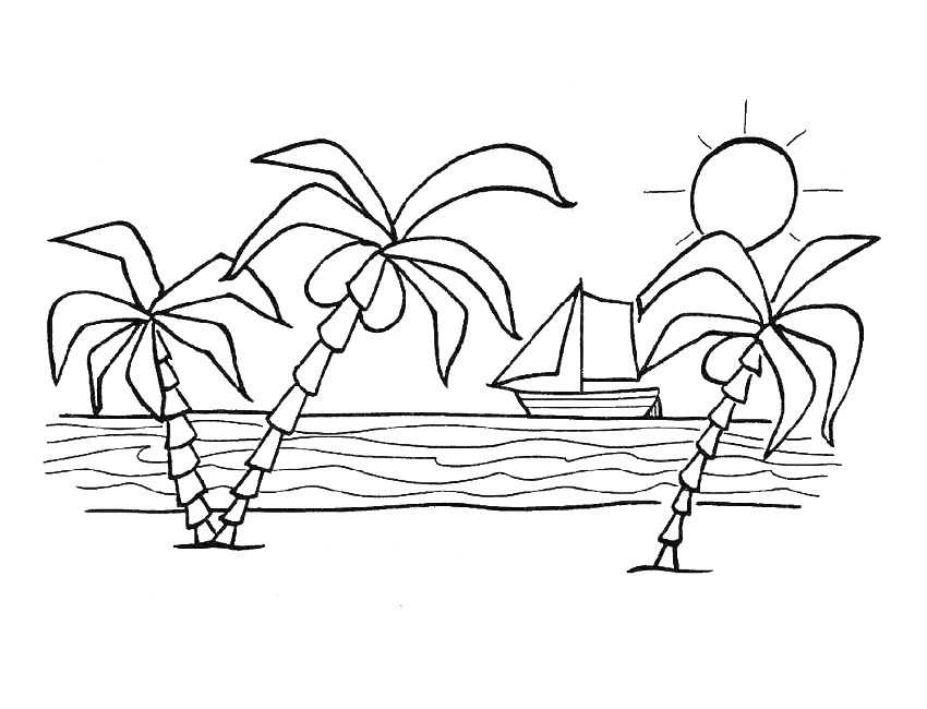 Coloring page: Summer season (Nature) #165441 - Free Printable Coloring Pages