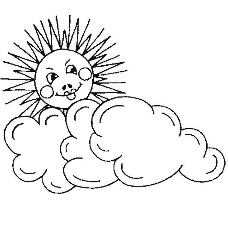 Coloring page: Sun and Cloud (Nature) #156170 - Free Printable Coloring Pages