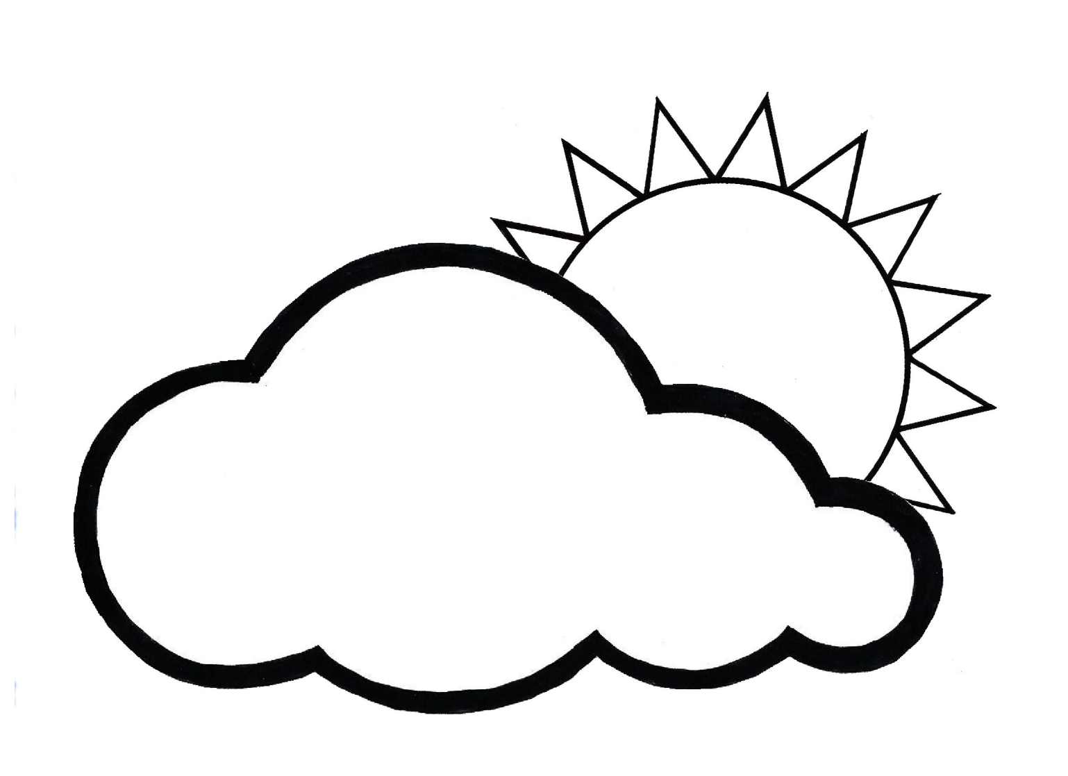 Coloring page: Sun and Cloud (Nature) #156174 - Free Printable Coloring Pages