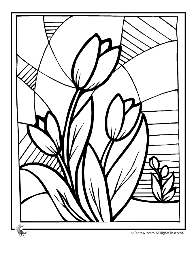 Coloring page: Tulip (Nature) #161726 - Free Printable Coloring Pages