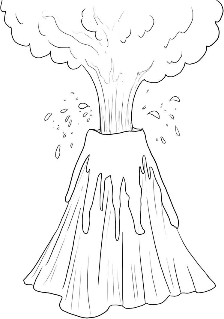 Coloring page: Volcano (Nature) #166566 - Free Printable Coloring Pages