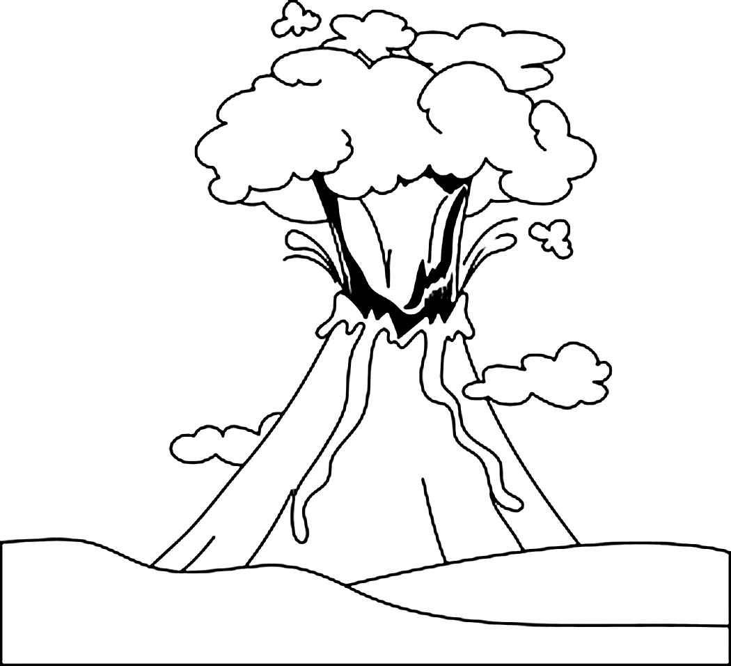 Coloring page: Volcano (Nature) #166575 - Free Printable Coloring Pages