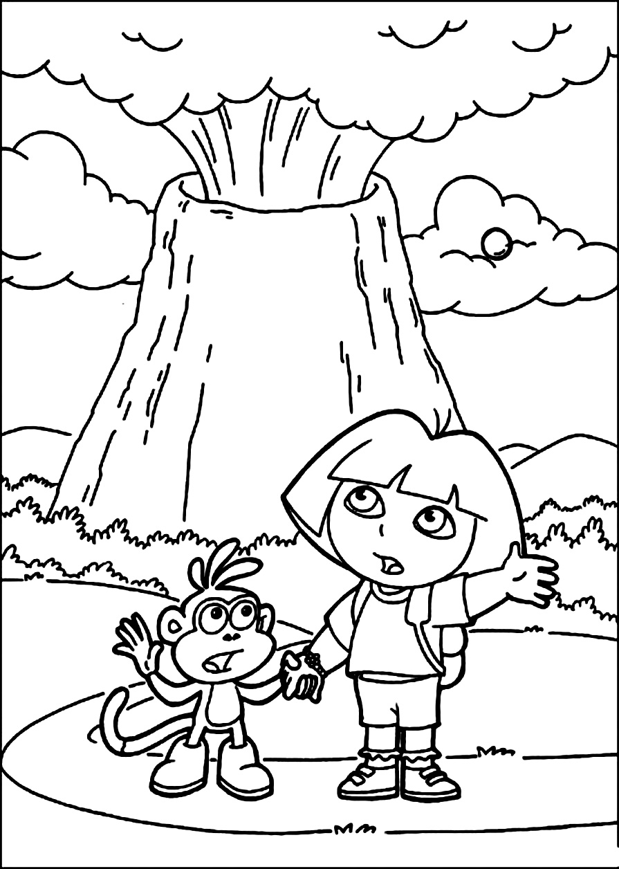 Coloring page: Volcano (Nature) #166585 - Free Printable Coloring Pages