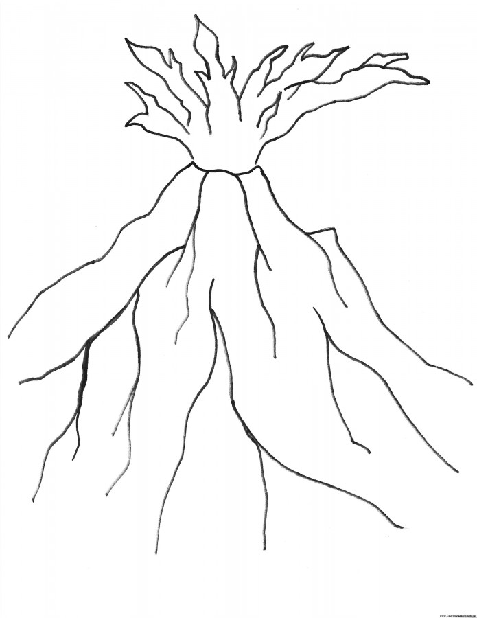 Coloring page: Volcano (Nature) #166606 - Free Printable Coloring Pages
