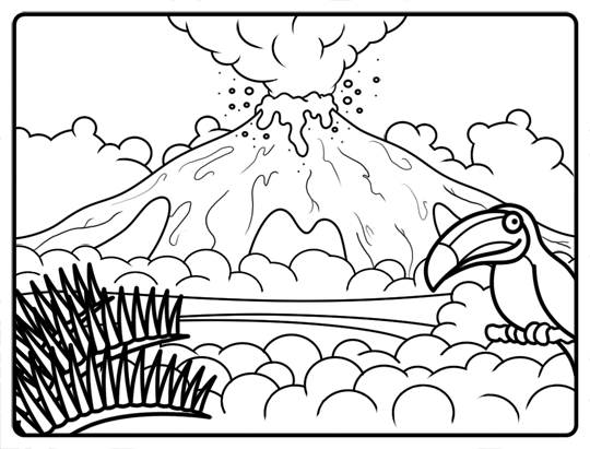Coloring page: Volcano (Nature) #166609 - Free Printable Coloring Pages