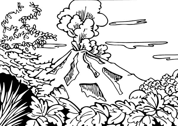 Coloring page: Volcano (Nature) #166610 - Free Printable Coloring Pages