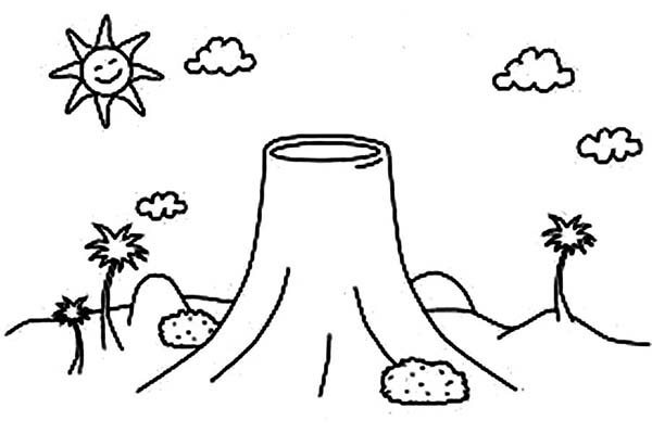 Coloring page: Volcano (Nature) #166612 - Free Printable Coloring Pages
