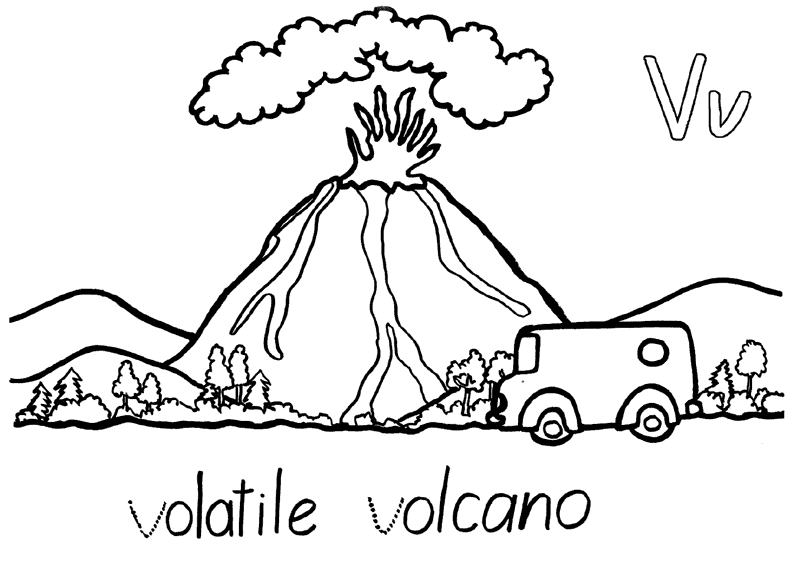 Coloring page: Volcano (Nature) #166617 - Free Printable Coloring Pages