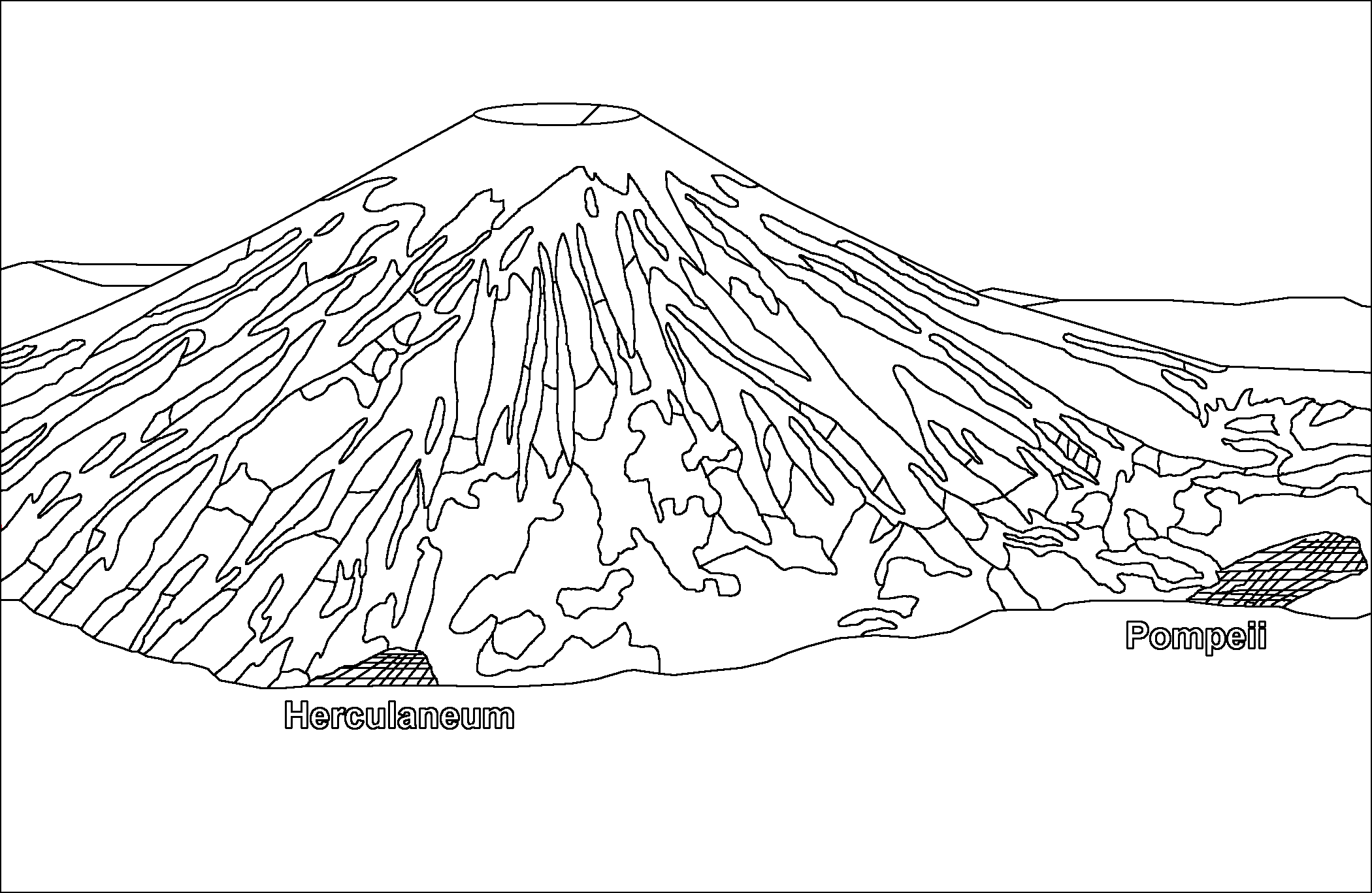 Coloring page: Volcano (Nature) #166628 - Free Printable Coloring Pages