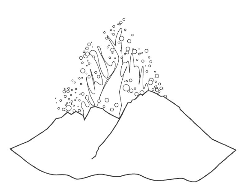 Coloring page: Volcano (Nature) #166637 - Free Printable Coloring Pages