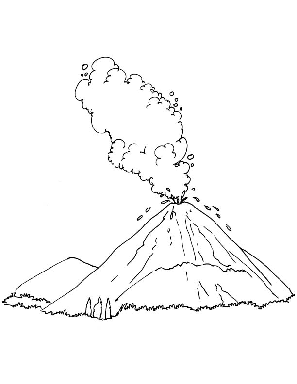Coloring page: Volcano (Nature) #166649 - Free Printable Coloring Pages
