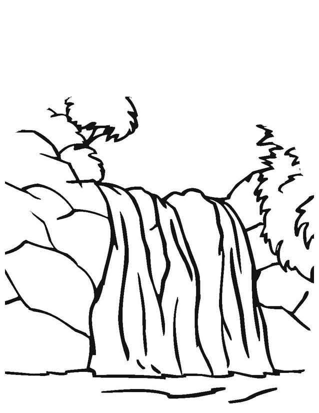 Coloring page: Waterfall (Nature) #159769 - Free Printable Coloring Pages