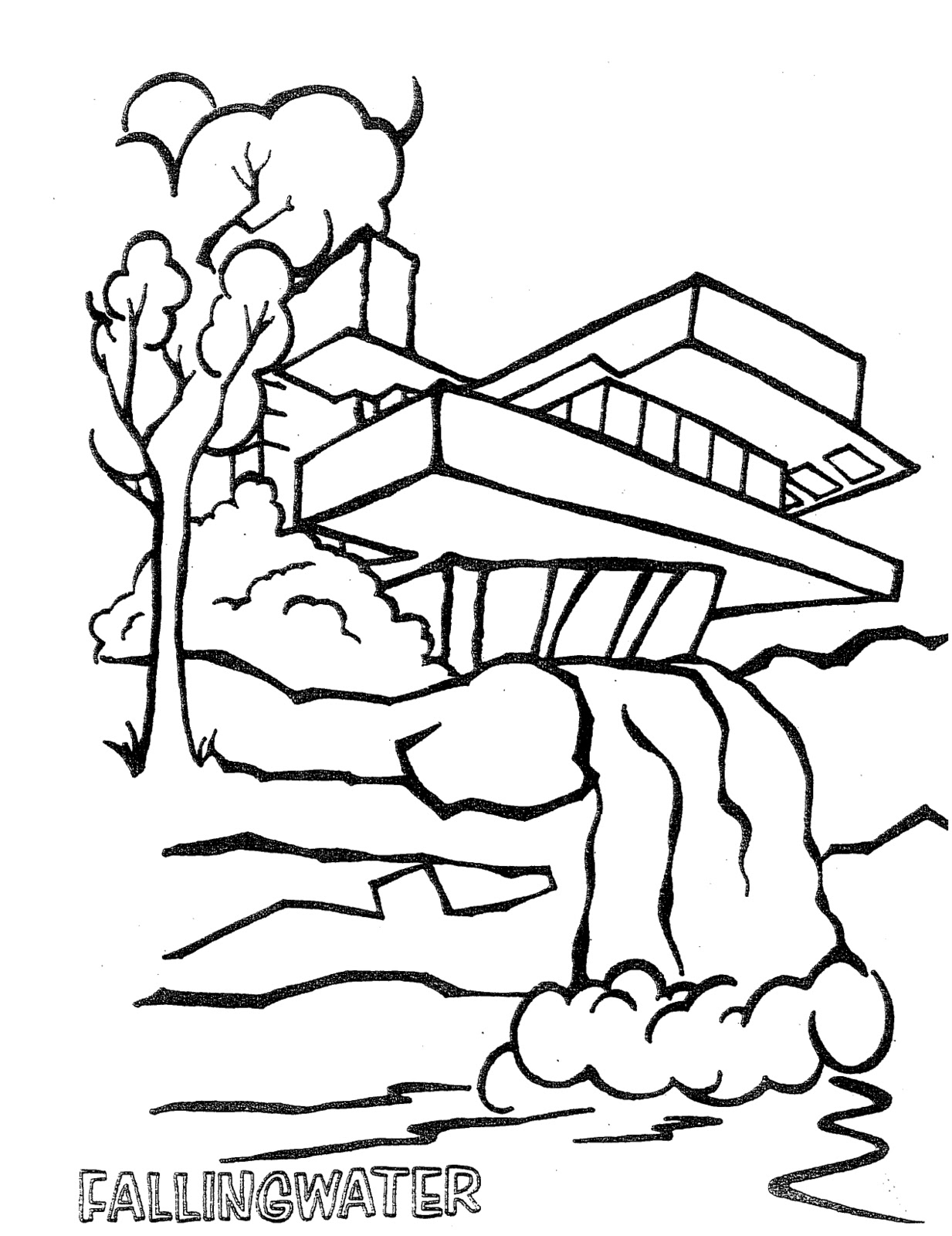 Coloring page: Waterfall (Nature) #159916 - Free Printable Coloring Pages