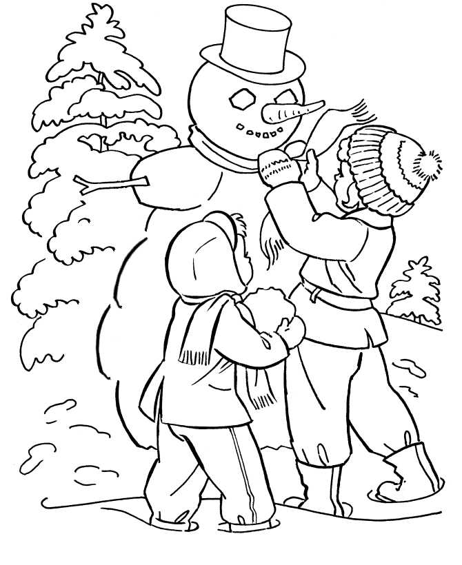 Coloring page: Winter season (Nature) #164389 - Free Printable Coloring Pages