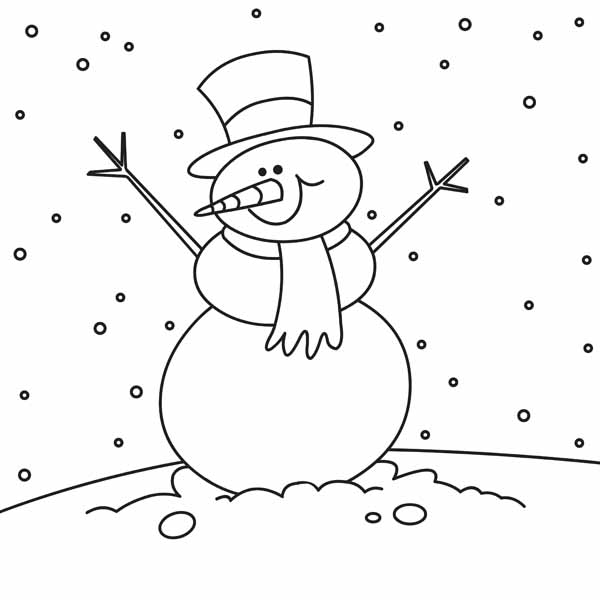 preschool coloring pages for winter