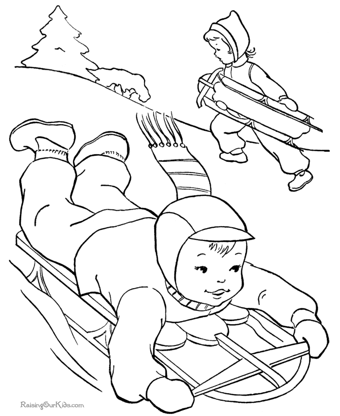 Coloring page: Winter season (Nature) #164413 - Free Printable Coloring Pages