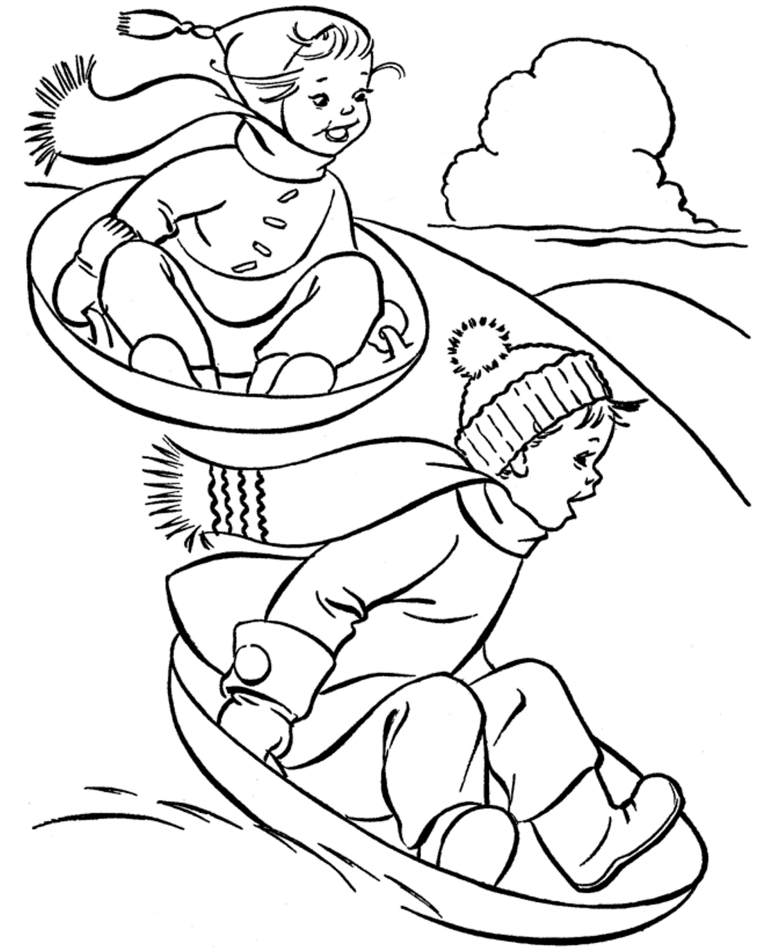 Coloring page: Winter season (Nature) #164419 - Free Printable Coloring Pages