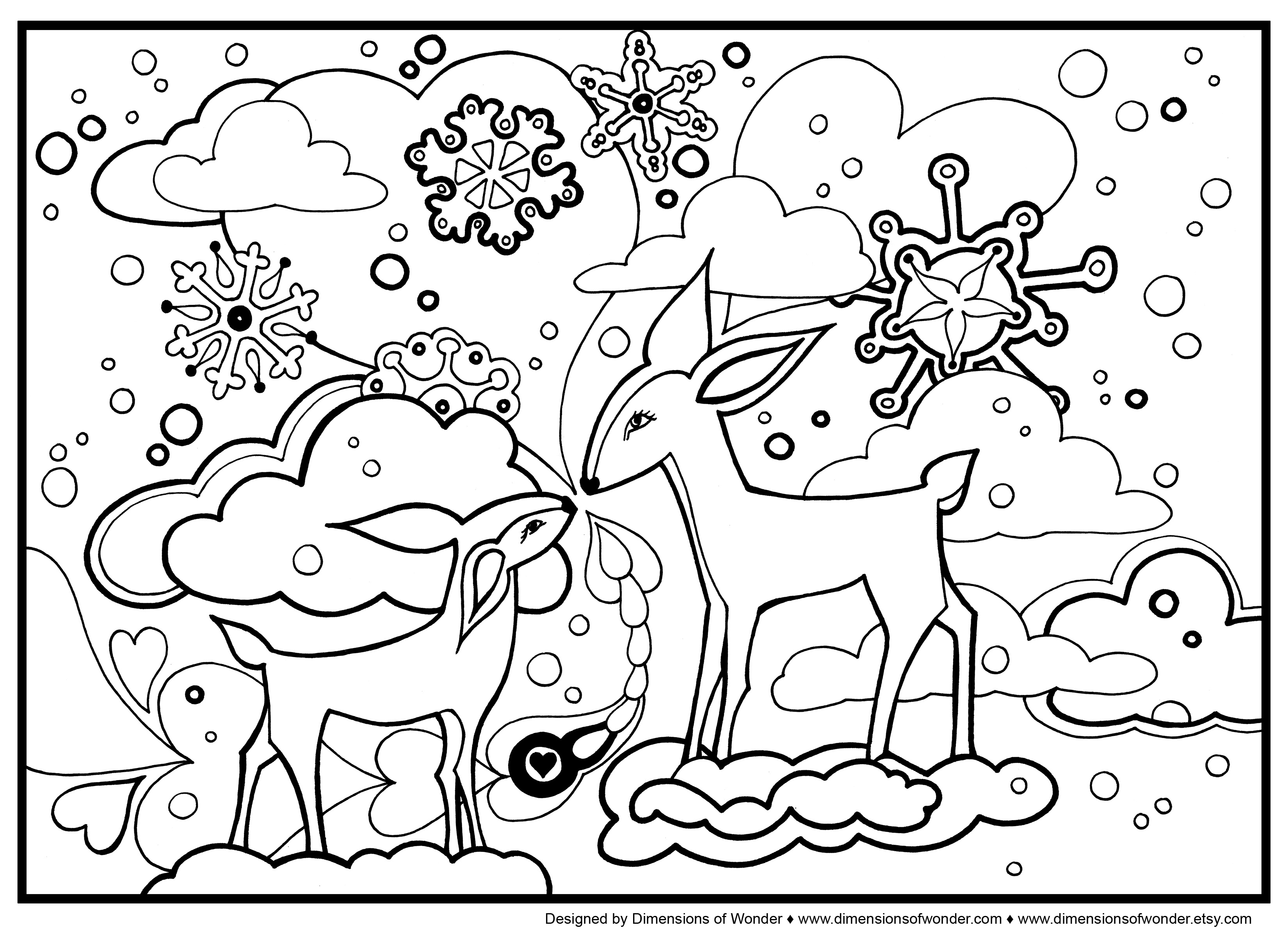 Coloring page: Winter season (Nature) #164421 - Free Printable Coloring Pages
