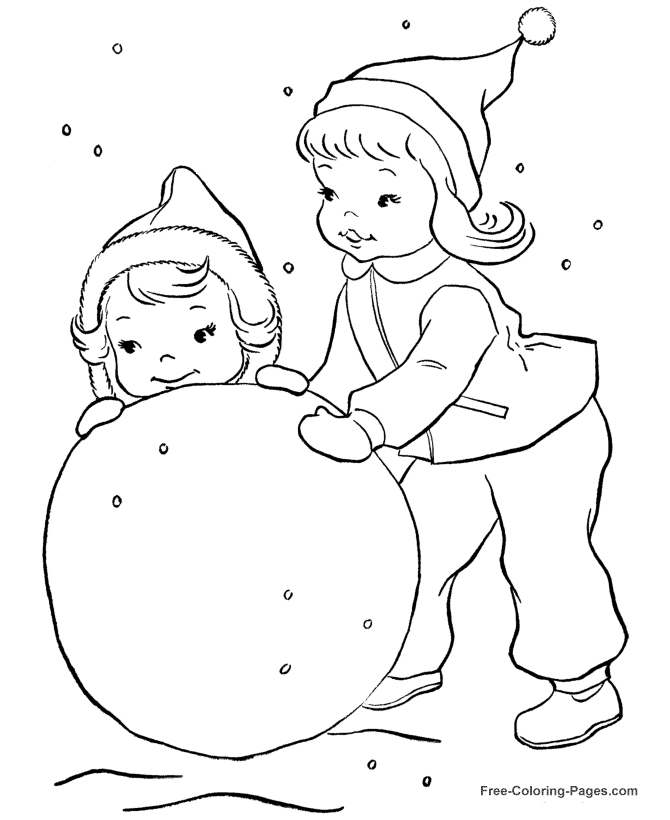 Coloring page: Winter season (Nature) #164423 - Free Printable Coloring Pages