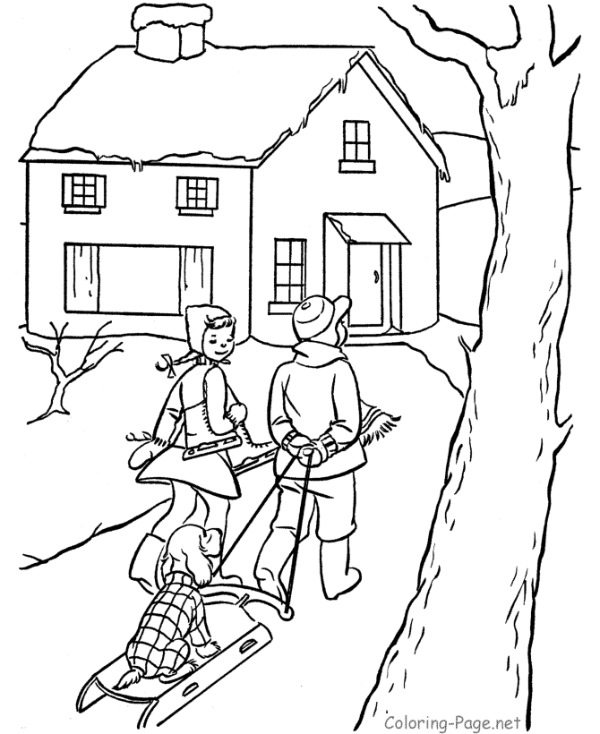 Coloring page: Winter season (Nature) #164424 - Free Printable Coloring Pages