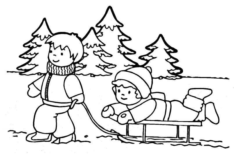 Coloring page: Winter season (Nature) #164425 - Free Printable Coloring Pages