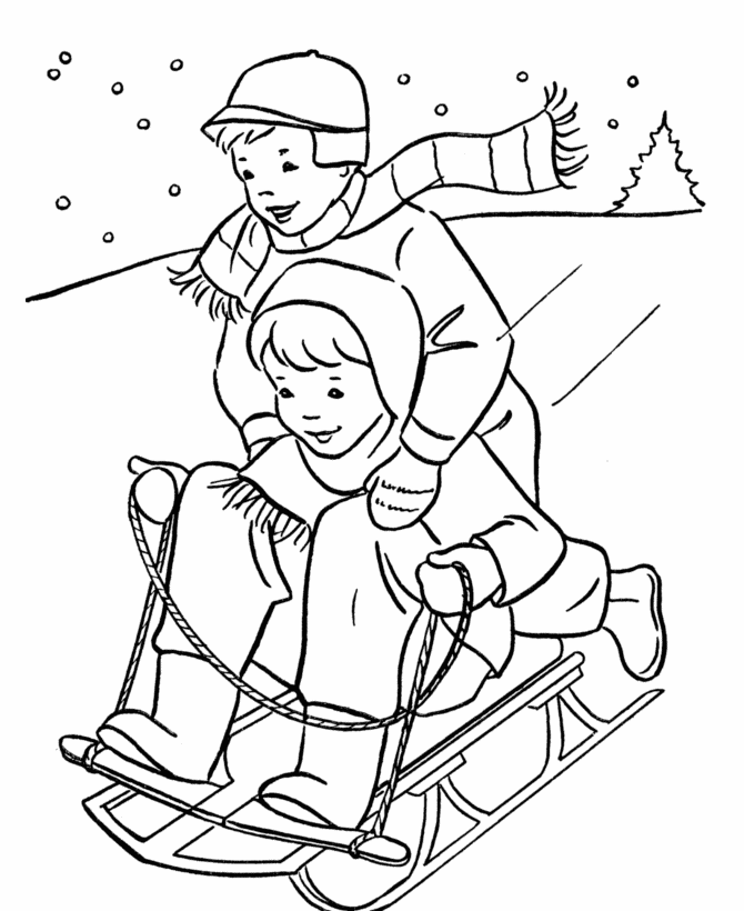 Coloring page: Winter season (Nature) #164440 - Free Printable Coloring Pages