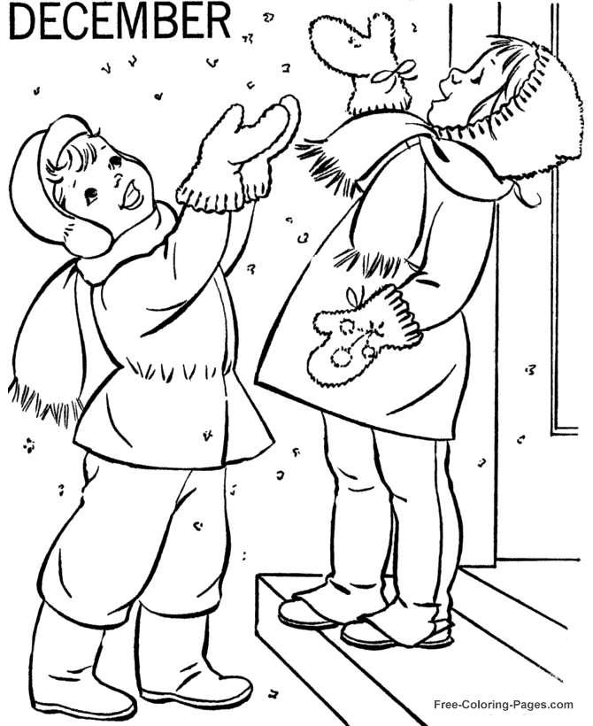 Coloring page: Winter season (Nature) #164441 - Free Printable Coloring Pages