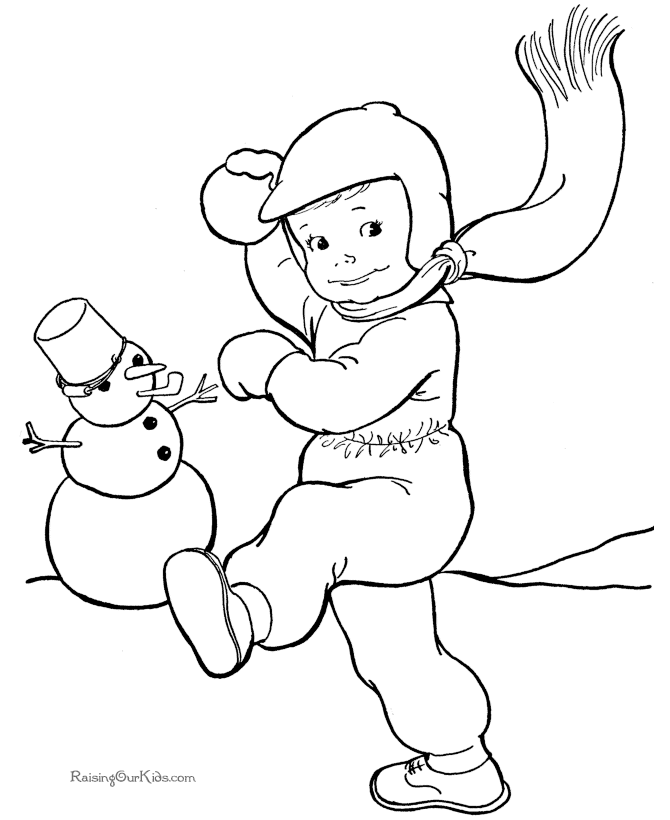 Coloring page: Winter season (Nature) #164443 - Free Printable Coloring Pages