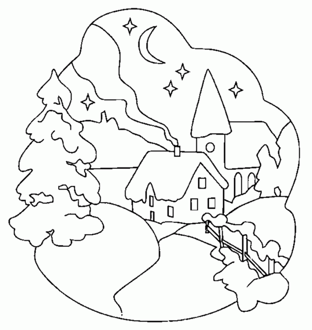 Winter season #164449 (Nature) Free Printable Coloring Pages