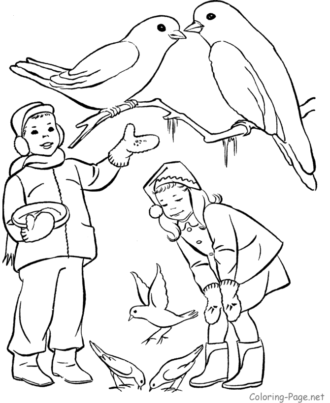Coloring page: Winter season (Nature) #164460 - Free Printable Coloring Pages