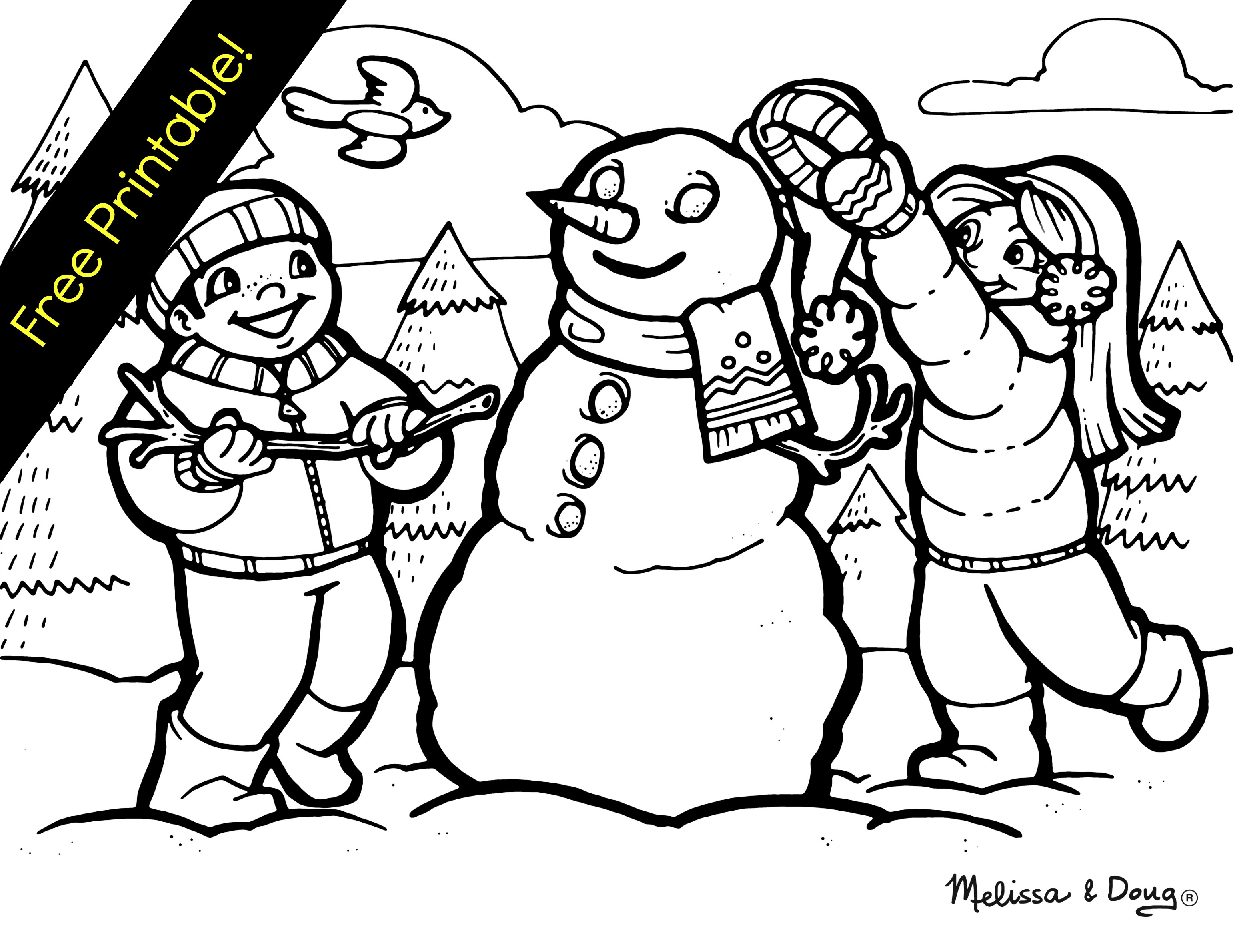 Coloring page: Winter season (Nature) #164462 - Free Printable Coloring Pages