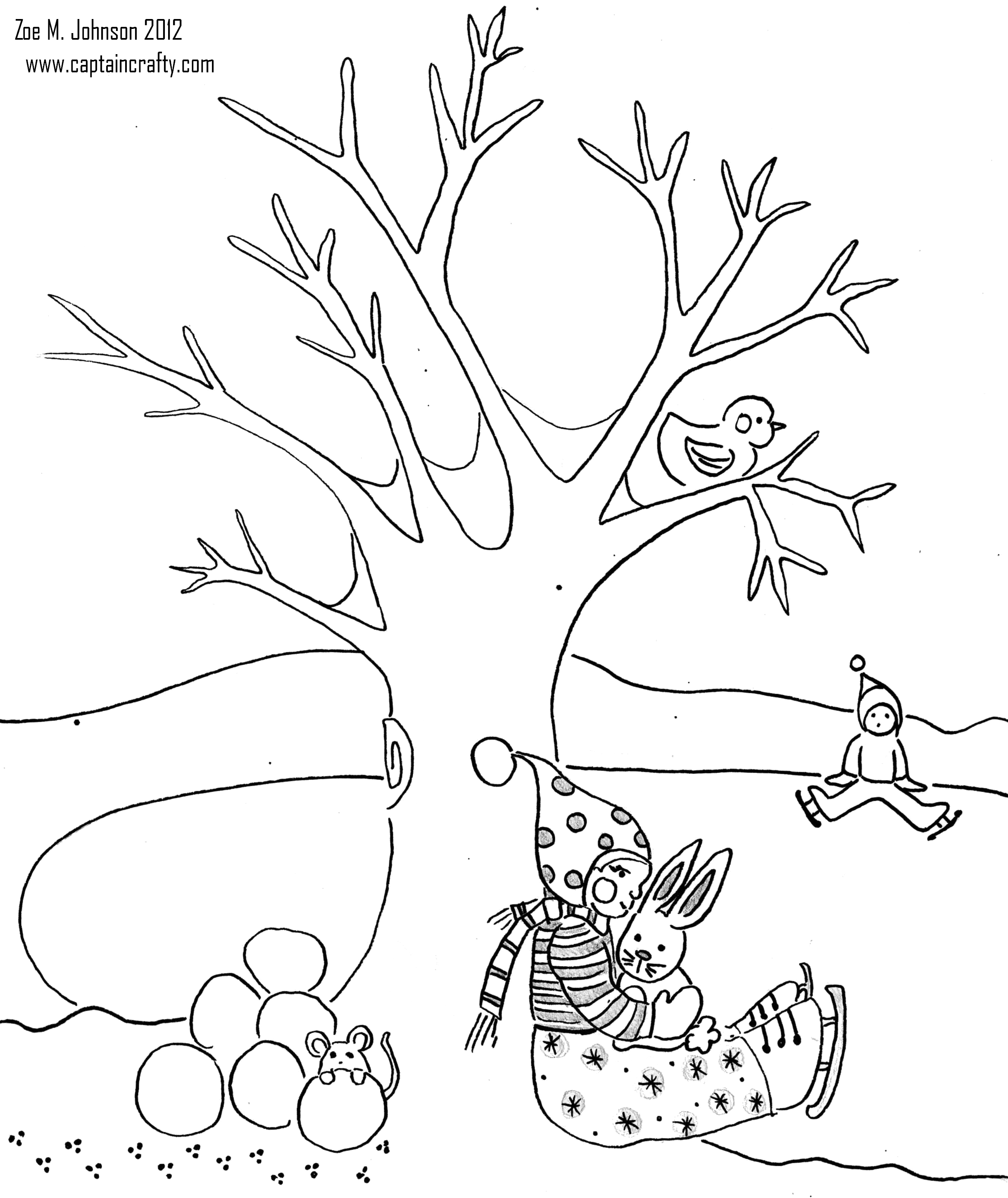 Coloring page: Winter season (Nature) #164469 - Free Printable Coloring Pages
