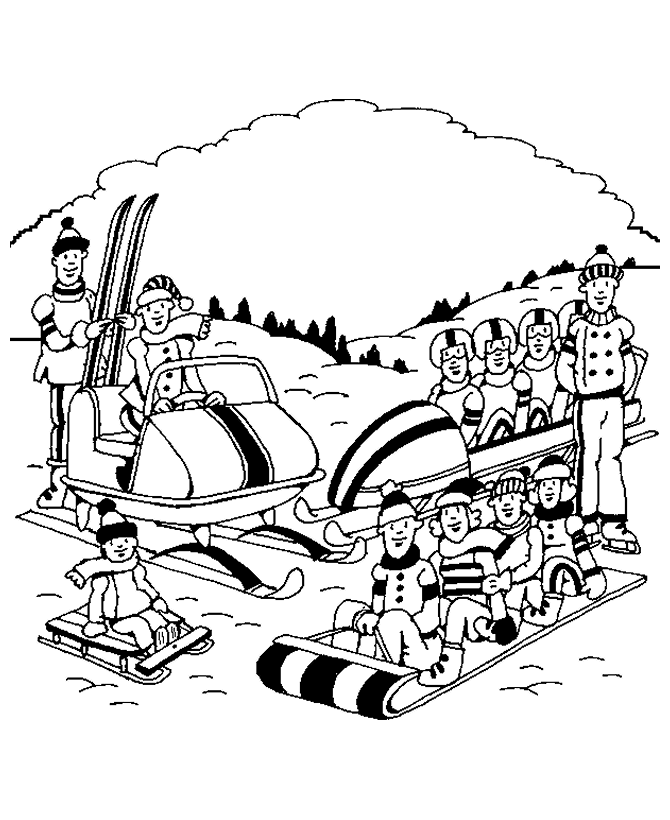 Coloring page: Winter season (Nature) #164489 - Free Printable Coloring Pages