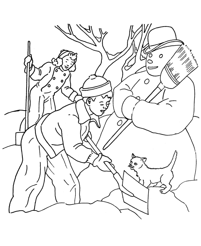 Coloring page: Winter season (Nature) #164505 - Free Printable Coloring Pages