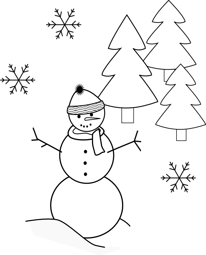Coloring page: Winter season (Nature) #164511 - Free Printable Coloring Pages