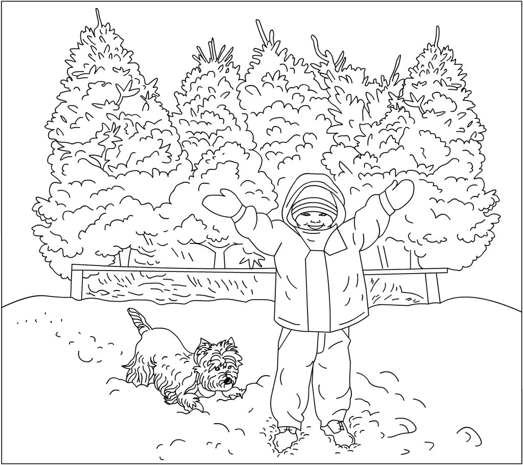 Coloring page: Winter season (Nature) #164528 - Free Printable Coloring Pages