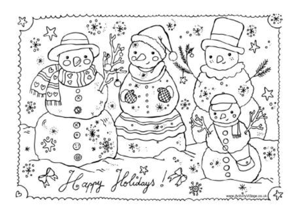 Coloring page: Winter season (Nature) #164529 - Free Printable Coloring Pages