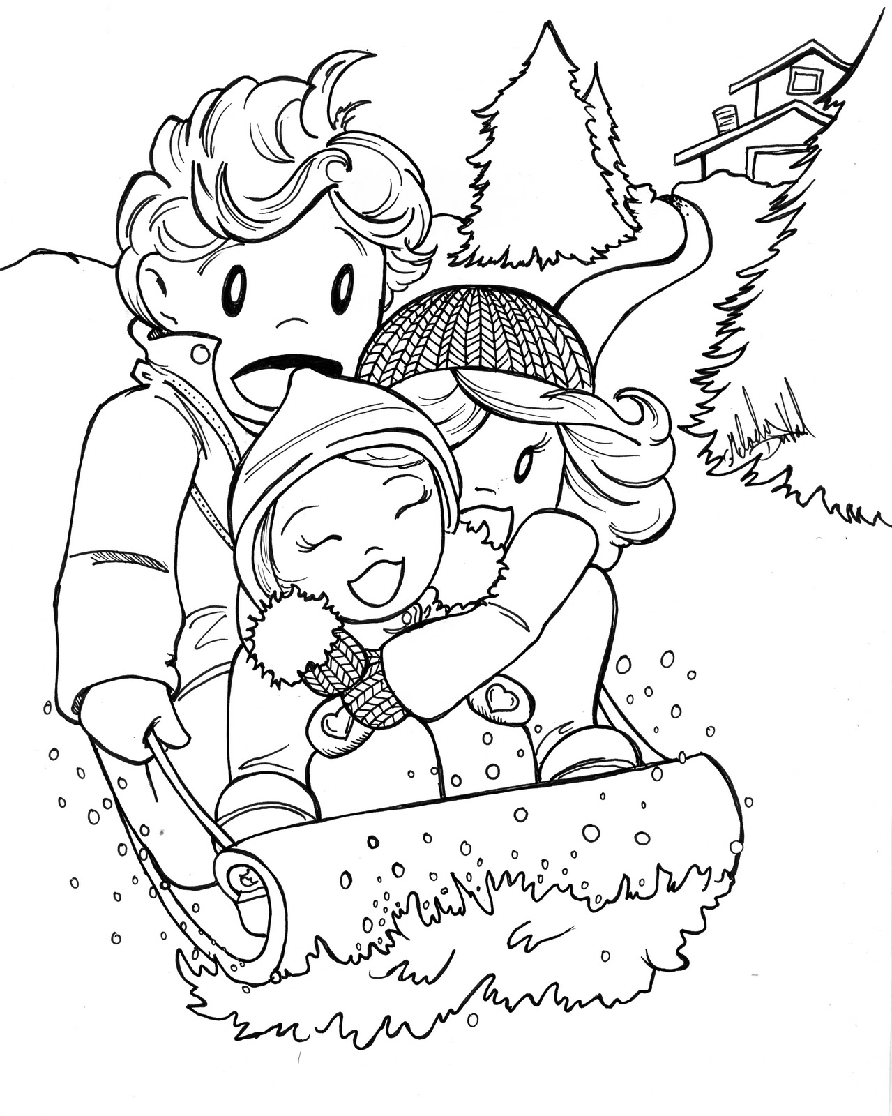 Coloring page: Winter season (Nature) #164543 - Free Printable Coloring Pages