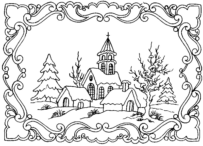 Coloring page: Winter season (Nature) #164561 - Free Printable Coloring Pages